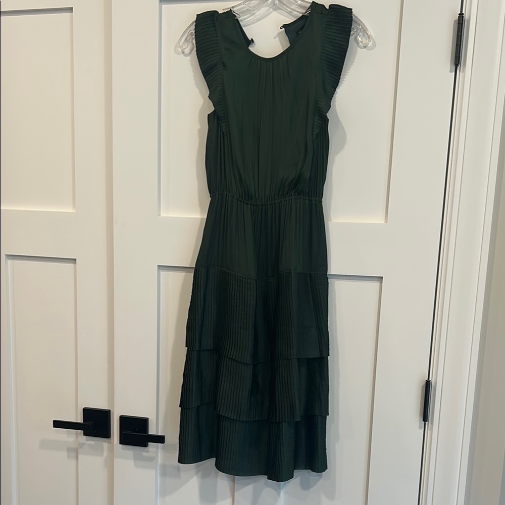 Elegant Green Tiered Dress